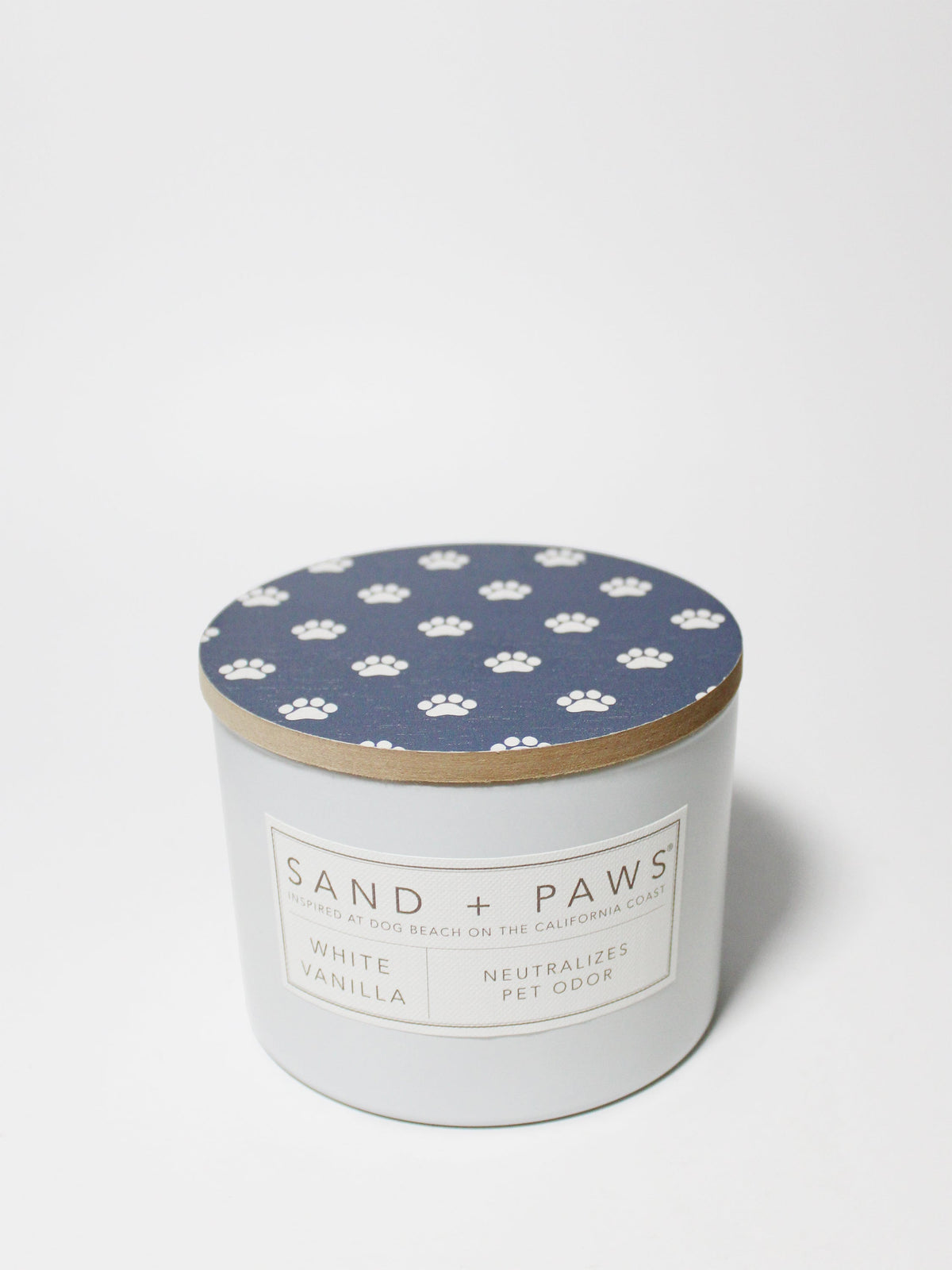 Sand + Paws White Vanilla 12 oz scented candle