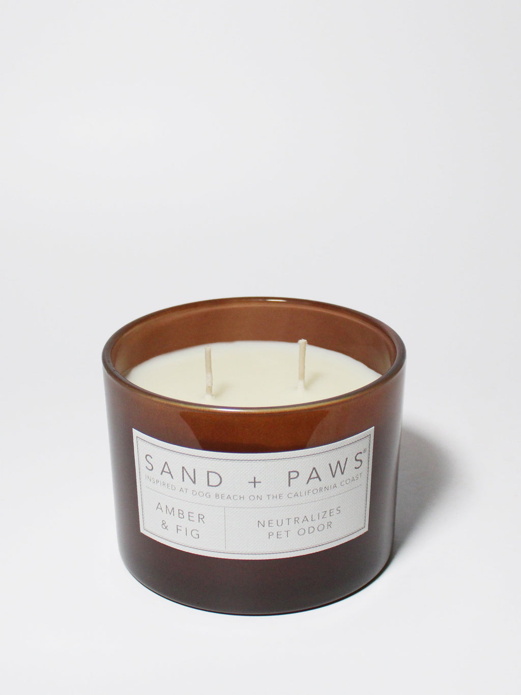 Sand + Paws Amber & Fig 12 oz scented candle